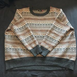 Wood Wood Scandi oversized intarsia wool sweater S